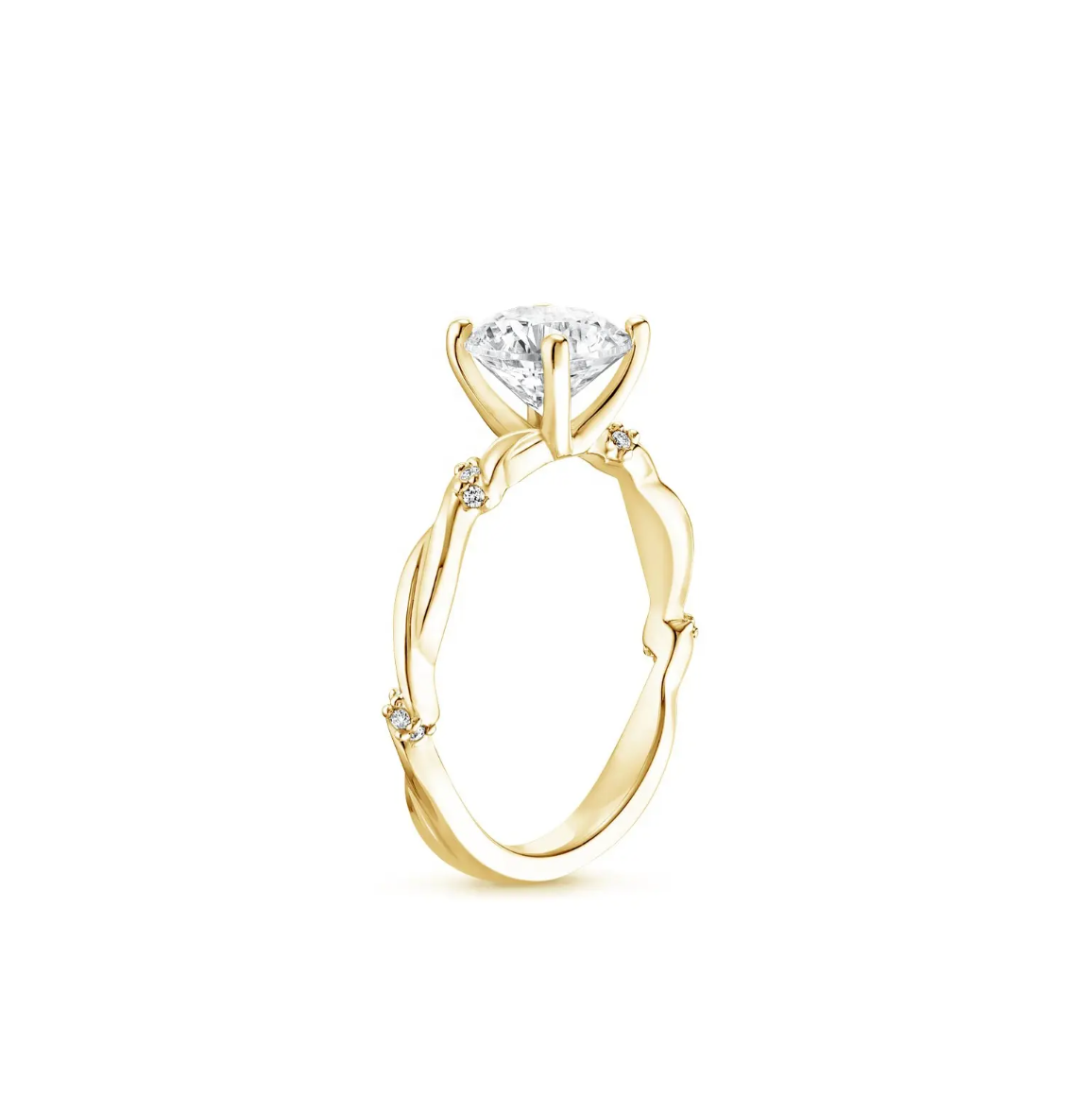 Elegant 18K Gold Pear Cut Moissanite Wedding Ring